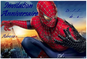 carte anniversaire spiderman